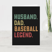 Husband Vater Baseball Legend Sports Karte (Vorderseite)