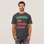 Husband Vater Bowling Legend Vathers Day T-Shirt (Vorne ganz)