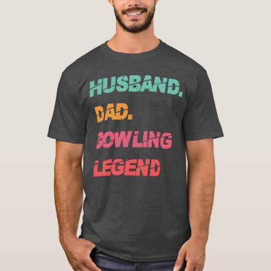 Husband Vater Bowling Legend Vathers Day T-Shirt (Vorderseite)