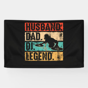 Husband Vater DJ Legend DJ Disk Jockey Music Playe Banner