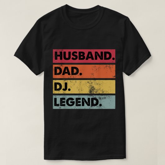 Husband Vater DJ Legend Funny DJ Disc Jockey Music T-Shirt (Design vorne)