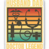 Husband Vater Doctor Legend Aufkleber (Vorderseite)