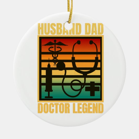 Husband Vater Doctor Legend Keramik Ornament (Vorne)