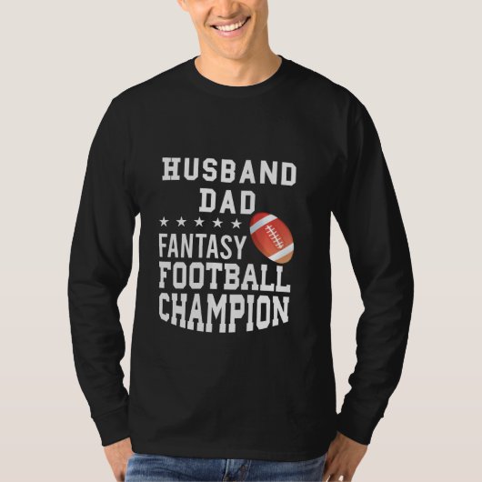 Husband Vater Fantasy Football Champion T-Shirt (Vorderseite)
