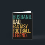 Husband Vater Fantasy Football Legend Funny Men Re Karte<br><div class="desc">Husband Vater Fantasy Football Legend Funny Men Retro Diy Gift</div>