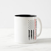 Husband, Vater, Feuerwehrmann Thin Red Line Tasse (VorderseiteRechts)