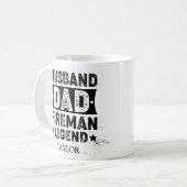 Husband Vater Fireman Legend Kaffeetasse (Vorderseite Links)