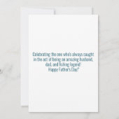 Husband Vater Fischen Legend Individuelle Name Geb Karte (Rückseite)