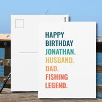 Husband Vater Fischen Legend Individuelle Name Geb