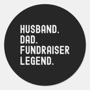 Husband Vater Fundraiser Legend Vatertag Runder Aufkleber