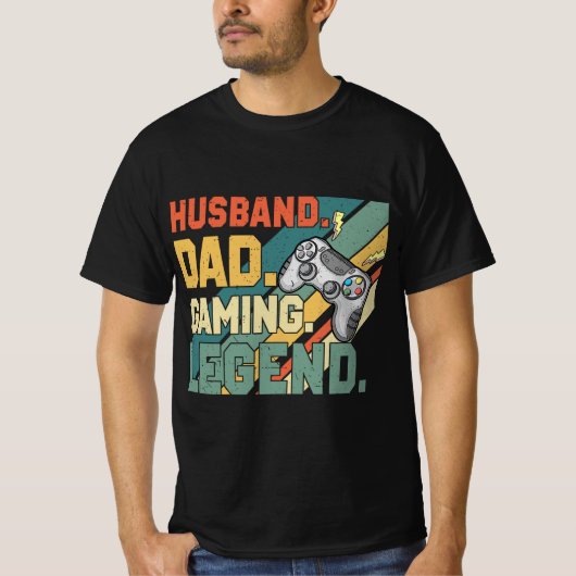 Husband Vater Gaming Legend Vatertag T-Shirt (Vorderseite)