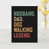 Husband Vater Hund Walking Legend Hund Karte (Gelbe Blume)
