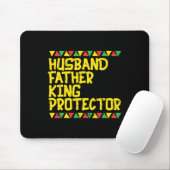Husband Vater King Protector Kente Black African Mousepad (Mit Mouse)