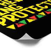 Husband Vater King Protector Kente Black African Poster (Ecke)