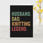 Husband-Vater Knitting Legend Strick Karte (Gelbe Blume)