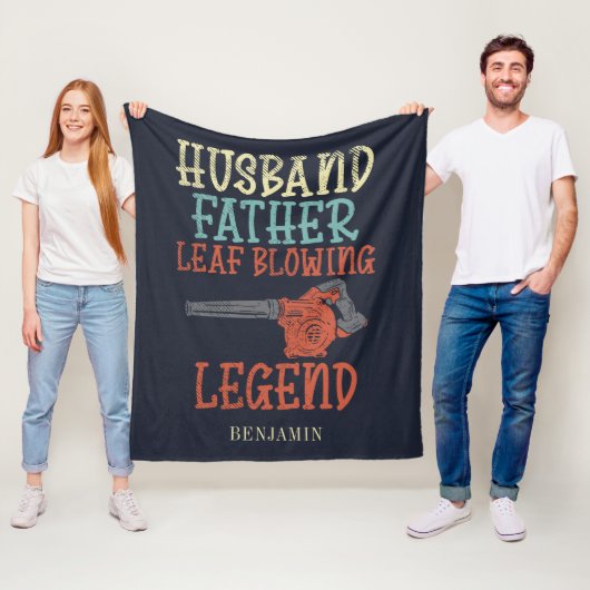 Husband Vater Leaf Blower Legend Novelty Fleecedecke (Beispiel)