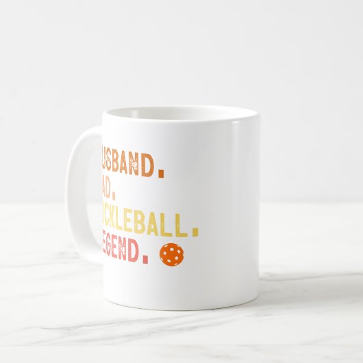 Husband Vater Pickelball Legende Geschenk Kaffeetasse (Vorderseite Links)