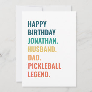 Husband Vater Pickleball Legend Individuelle Name  Karte