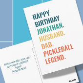 Husband Vater Pickleball Legend Individuelle Name  Postkarte