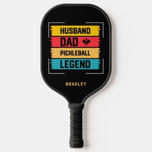 Husband Vater Pickleball Legend Personalisiert Nam Schläger (Vorderseite)