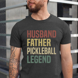 Husband Vater Pickleball Legend | Retro Pickleball T-Shirt