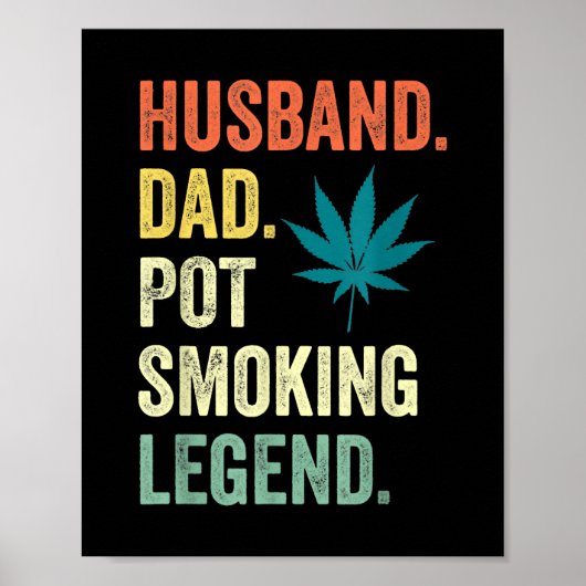Husband Vater Pot Rauchen Legend Weber Vater Rauch Poster (Vorne)