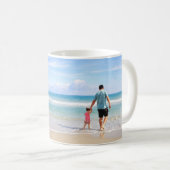 Husband, Vater, Protector, Helden-Vatertag-Foto Kaffeetasse (VorderseiteRechts)