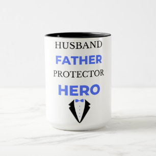 Husband Vater Protector Hero bl Tasse