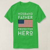 Husband Vater Protector Hero T-Shirt (Design vorne)