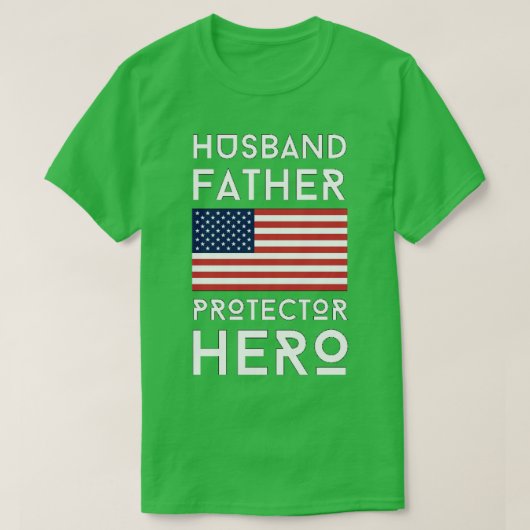 Husband Vater Protector Hero T-Shirt (Design vorne)