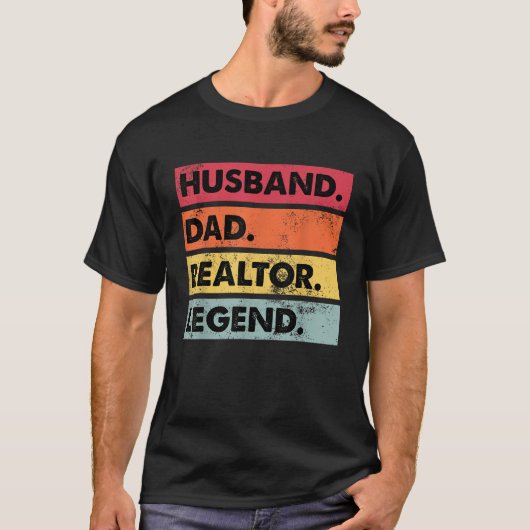 Husband Vater Realtor Funny Real Anwesen Agent Men T-Shirt (Vorderseite)