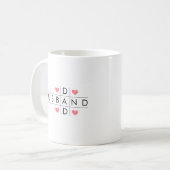 Husband Vater Simple Word Game Individuelle Name Kaffeetasse (Vorderseite Links)