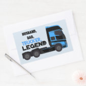 Husband Vater Trucker Legend Funny Rechteckiger Aufkleber (Umschlag)