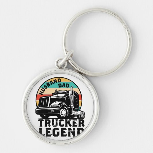 Husband Vater Trucker Legend Schlüsselanhänger (Vorne)