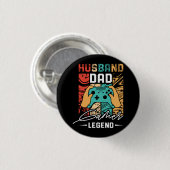 Husband Vater Video Game Legende Button (Vorne & Hinten)