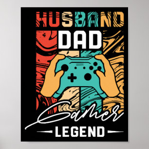 Husband Vater Video Game Legende Poster