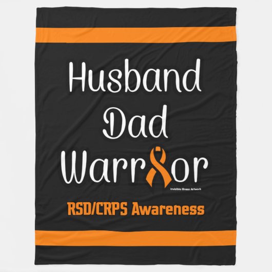 Husband Vater Warrior...RSD/CRPS Fleece Blanket (Vorderseite)