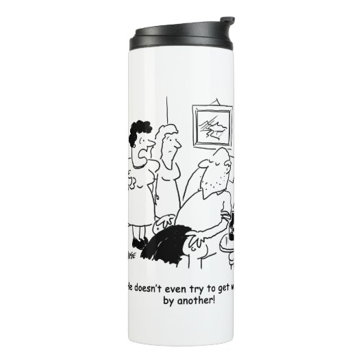 Husband versucht nicht, den Wued Thermal Tumbler z Thermosbecher (Nach links gedreht)