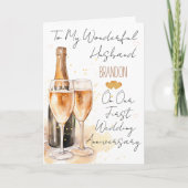 Husband Wedding Anniversary Card Karte (Vorderseite)