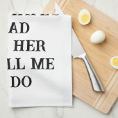 Husband Wife Joke Kitchen Hand Towel Geschirrtuch (Viertel Falte)