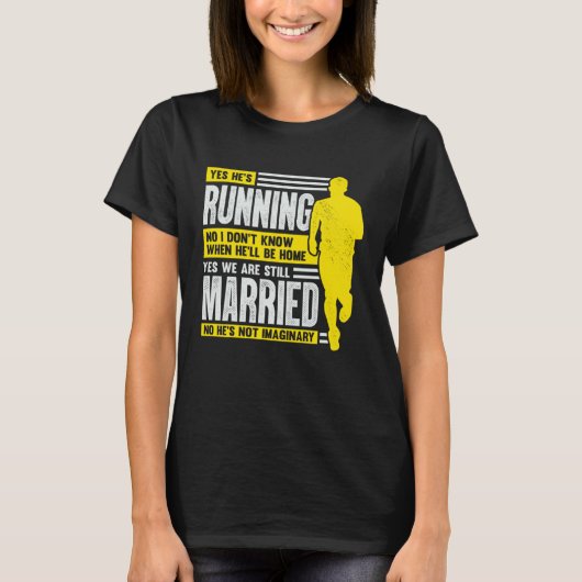 Husband Wife Marathon Running for a Runner s Wife T-Shirt (Vorderseite)