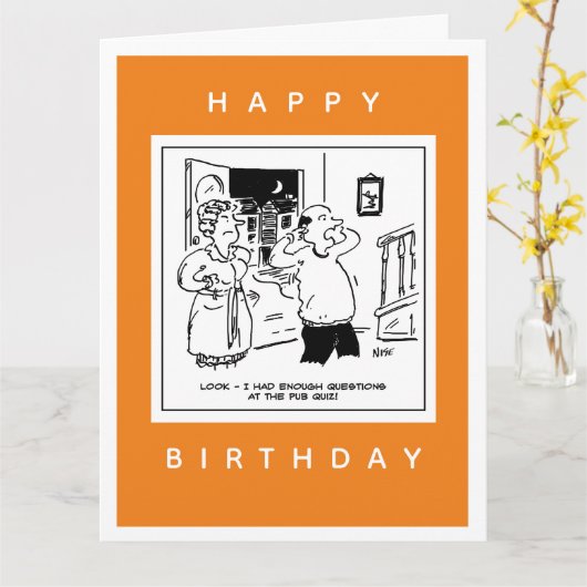 Husband Will nicht, Cartoon zu hinterfragen Karte (Gelbe Blume)