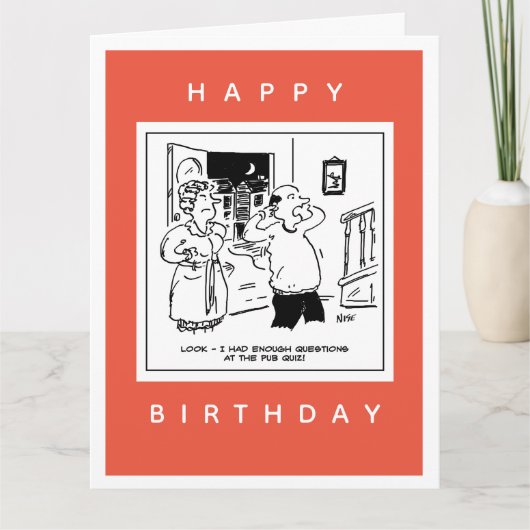 Husband Will nicht, Cartoon zu hinterfragen Karte (Vorderseite)