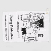 Husband Will nicht, lustigen Cartoon zu hinterfrag Golfhandtuch (Horizontal)