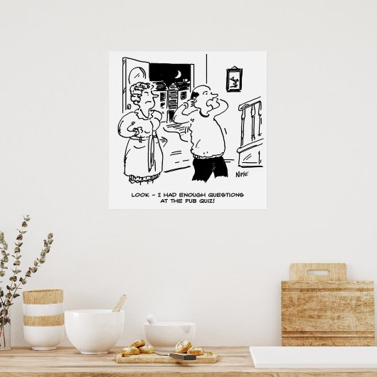 Husband Will nicht zu fragen Poster (Küche)