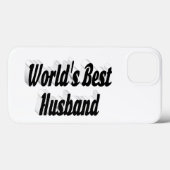 Husband with black text  iPhone case (Rückseite (Horizontal))