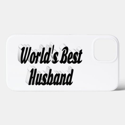 Husband with black text  iPhone case (Rückseite (Horizontal))