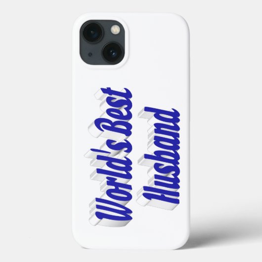 Husband with blue text  iPhone case (Rückseite)