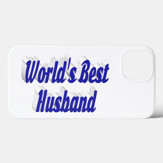 Husband with blue text  iPhone case (Rückseite (Horizontal))