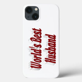 Husband with burgundy text  iPhone case